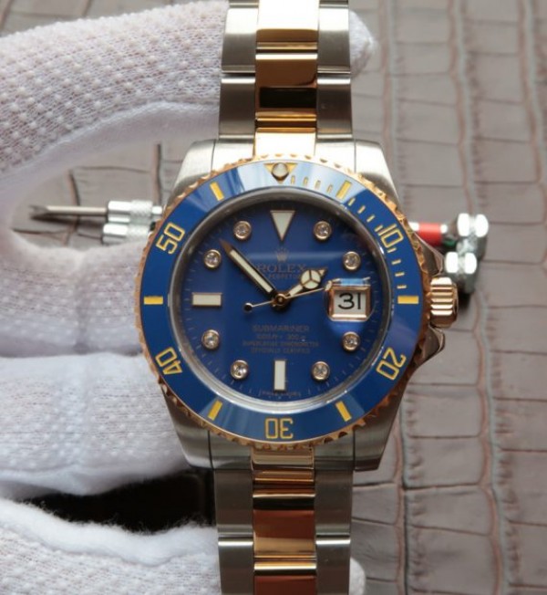 Rolex Submariner 116613 Noob YG Wrapped Blue Dial SS/YG Bracelet A3135