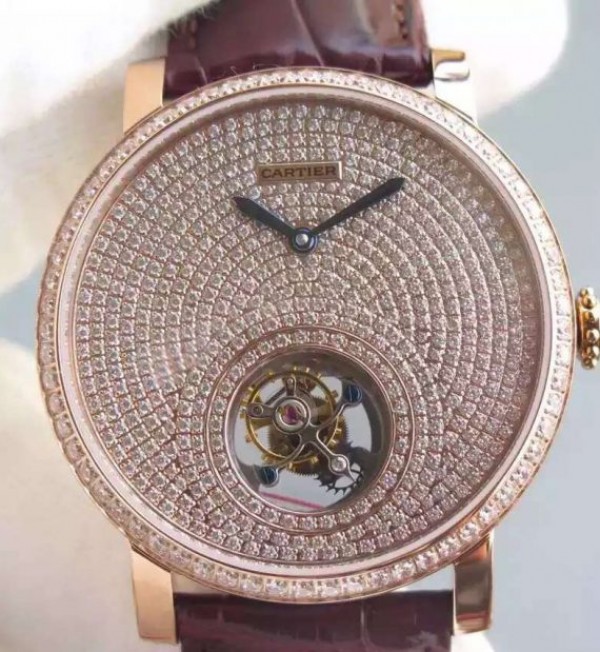 Cartier Rotonde De Cartier Tourbillon RG Full Diamonds