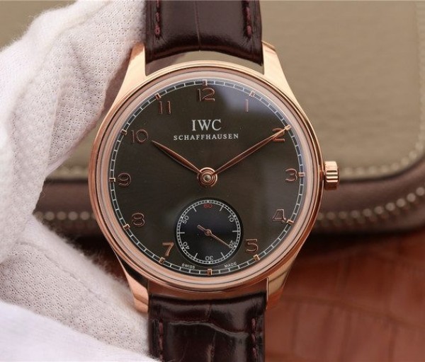 IWC ZF Portuguese IW545406 RG Brown Dial Leather Strap A6498