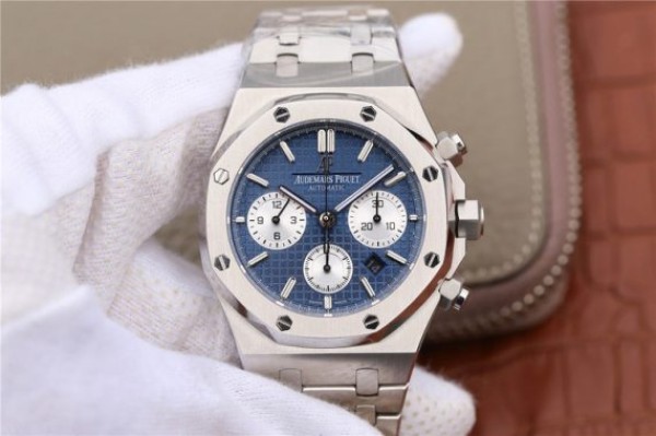 Audemars Piguet Royal Oak Chronograph SS JHF Blue/White Dial SS Bracelet A7750