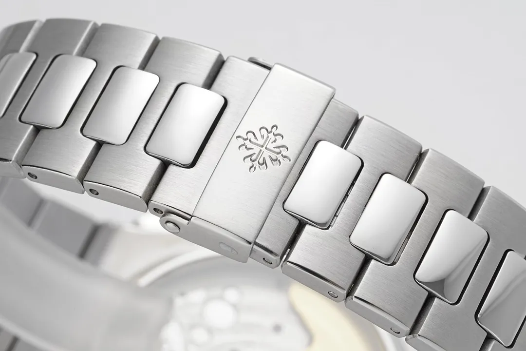 Patek Philippe Silver Nautilus Chronograph Watch - gallery