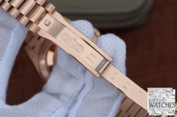ROLEX DAY DATE BROWN DIAL 18K ROSE GOLD 40MM SWISS REPLICA 228235.9 - gallery