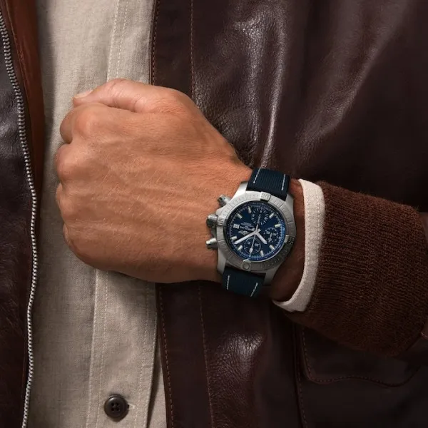 Breitling Avenger Men Automatic Blue Leather Watch A13385101C1X2 - gallery