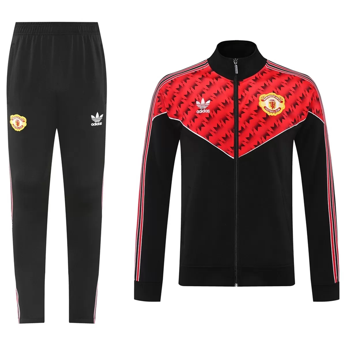 Manchester United 2025-26 Manchester United Training Tracksuit Kit (Jacket+Pants) 05 Red&Black vs The Original: A Detailed Comparison