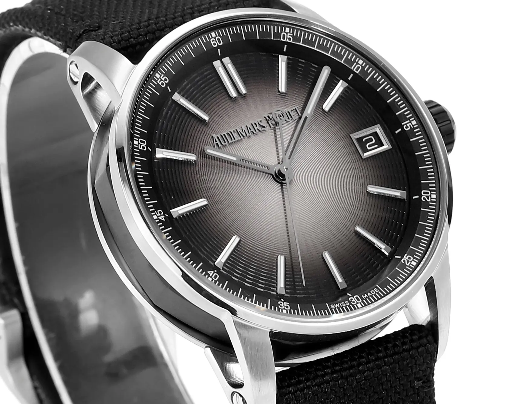 watch Audemars Pigeut CODE 11.59 Smoke Grey Dial Stainless Steel Case Black Fabric Strap Automatic Watch 41mm - gallery