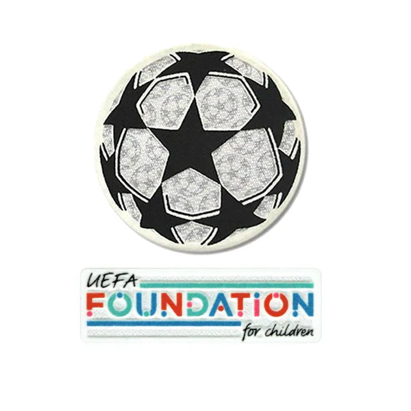 2021-24 Champions League UCL STARBALL & UEFA FOUNDATION Official Player Issue Size Badge Patch Set