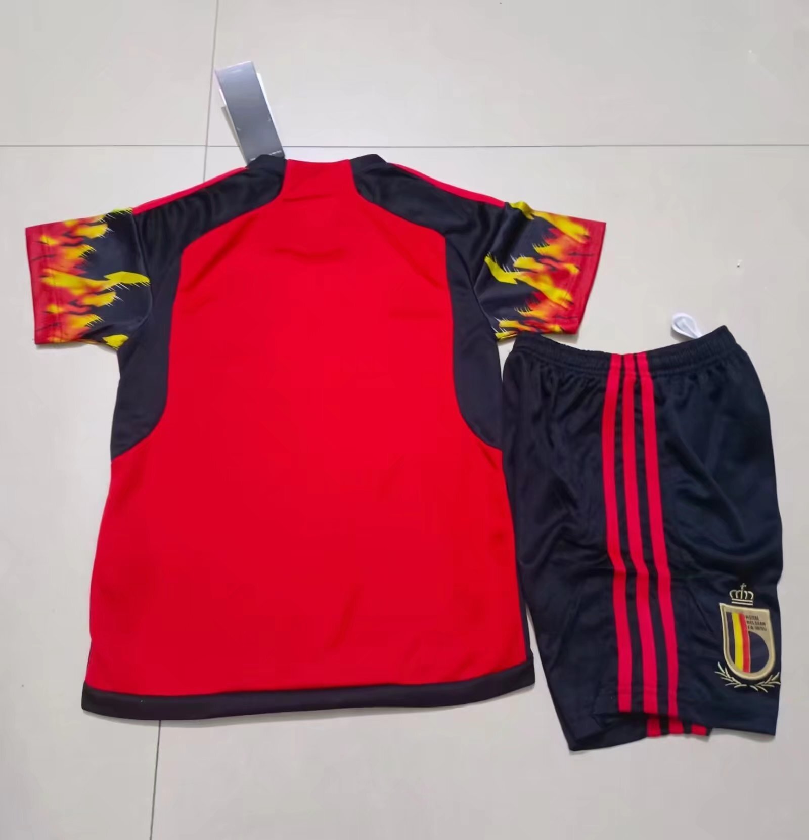 2022 Belgium World Cup Home Kids Kit Jersey+Shorts - view 3
