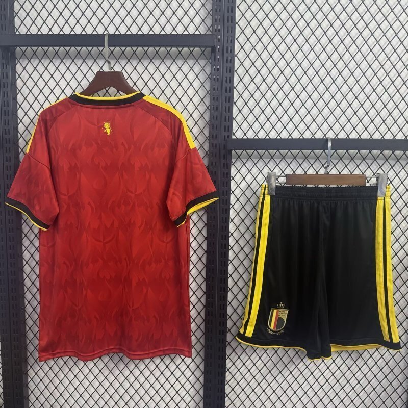 2026 Belgium World Cup Home Football Kids Kit Jersey+Shorts - view 3
