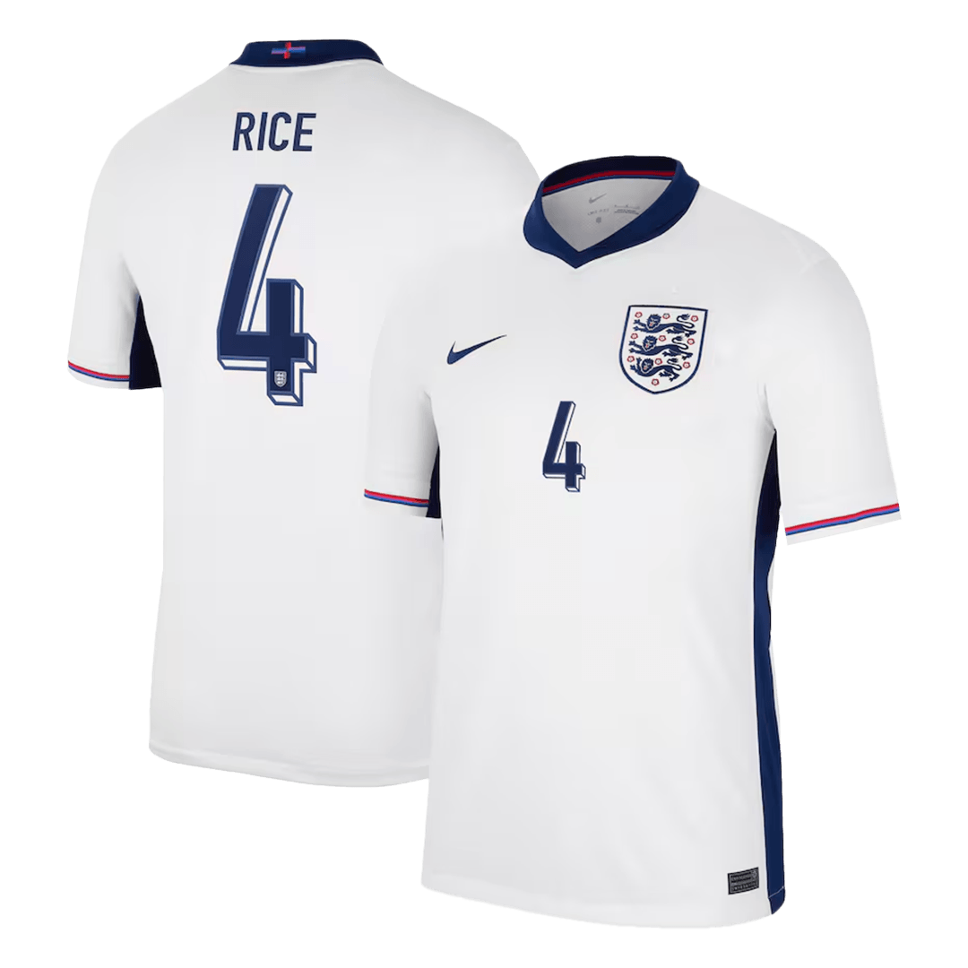 2024 England RICE #4 Euro Cup Home Jersey