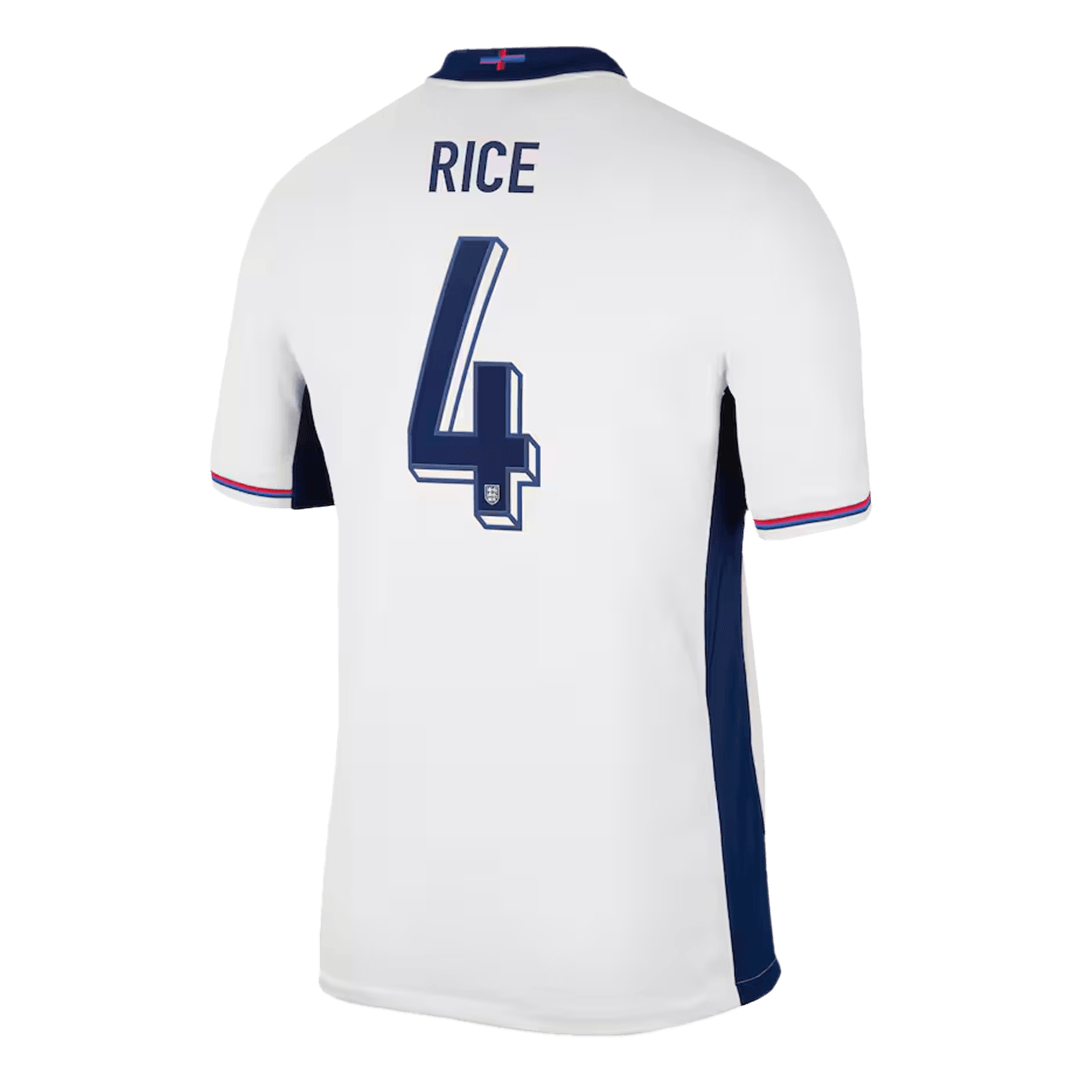 2024 England RICE #4 Euro Cup Home Jersey - view 4