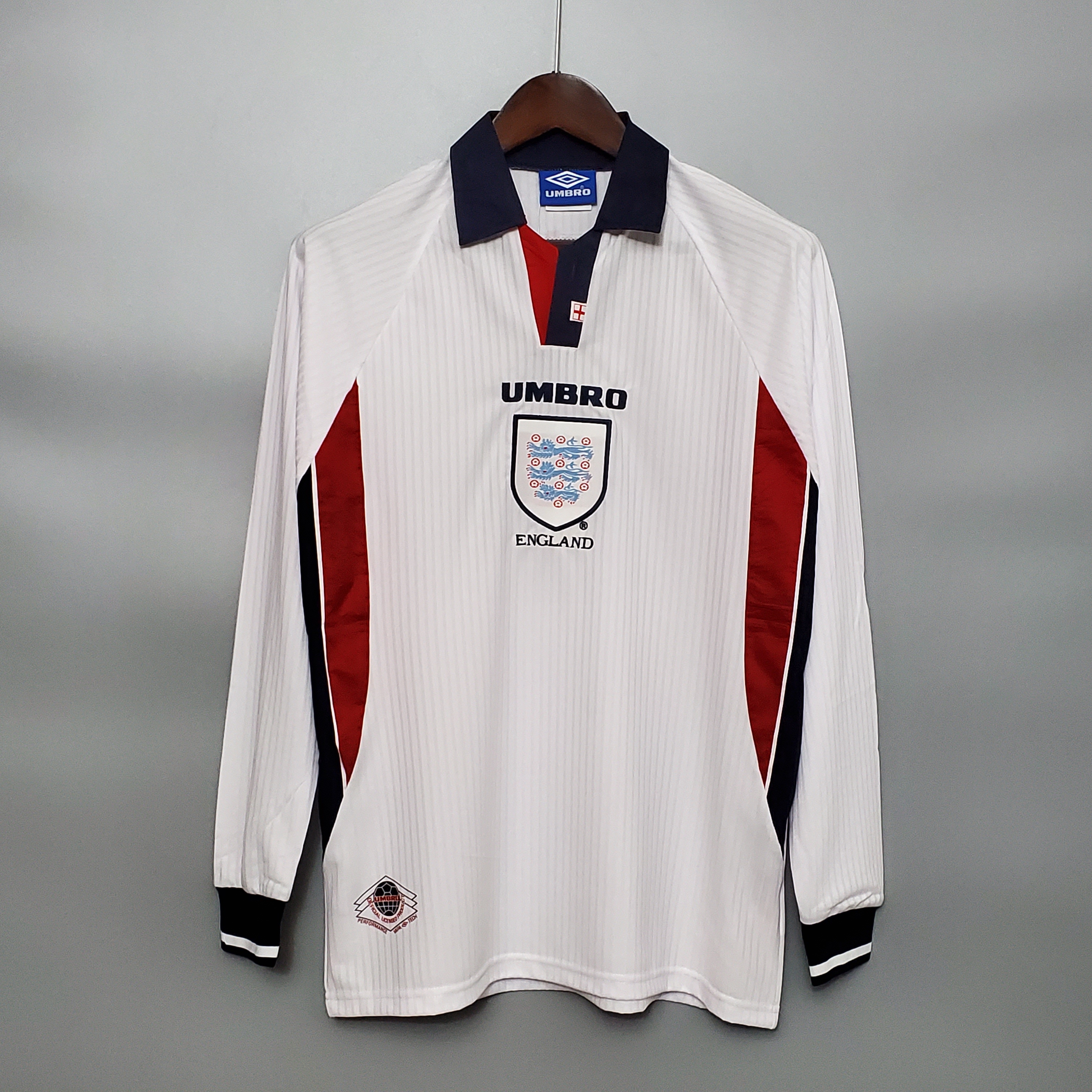 1998 England World Cup Home Retro Jersey Long Sleeve