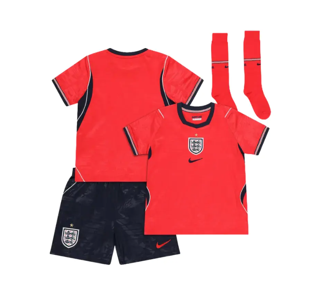 2026 England Away Wolrd Cup Soccer Kids Full Kit Jersey+Shorts+Socks