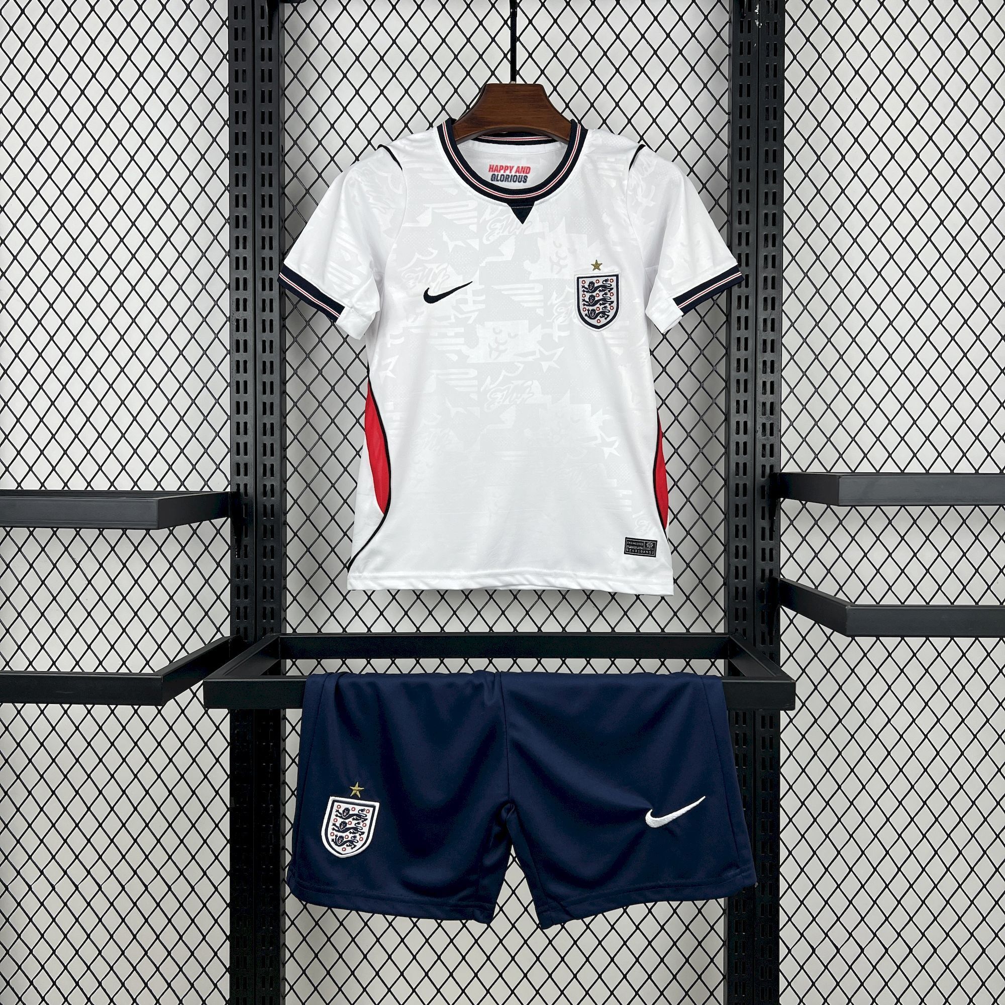 2026 England Home Wolrd Cup Soccer Kids Kit Jersey+Shorts
