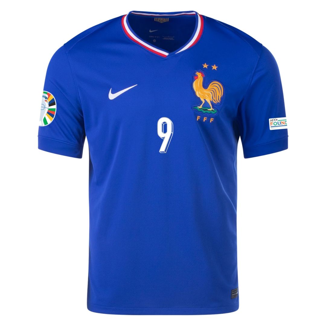 2024 France GIROUD #9 Euro Cup Home Jersey - view 3
