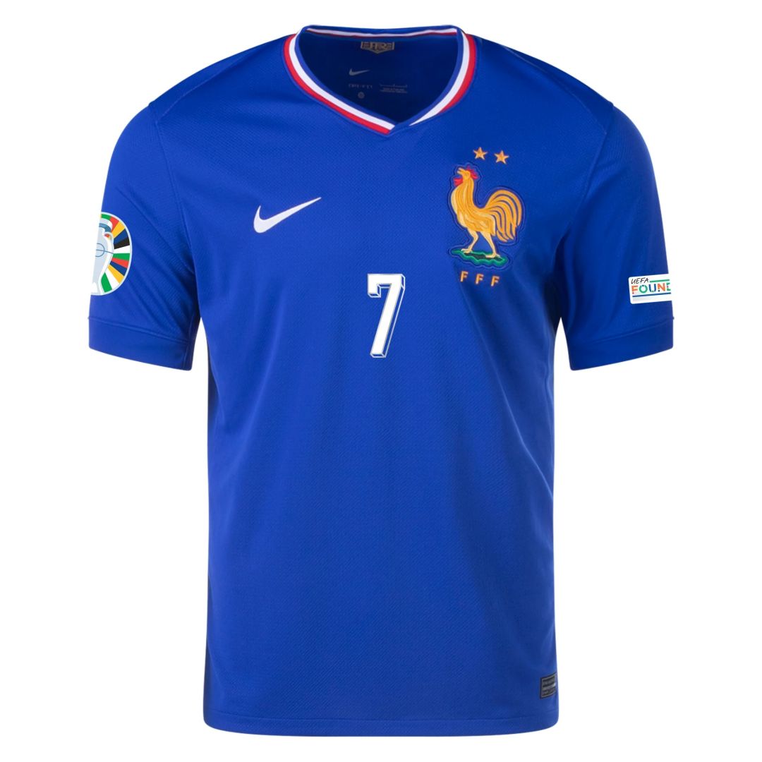2024 France GRIEZMANN #7 Euro Cup Home Jersey - view 3