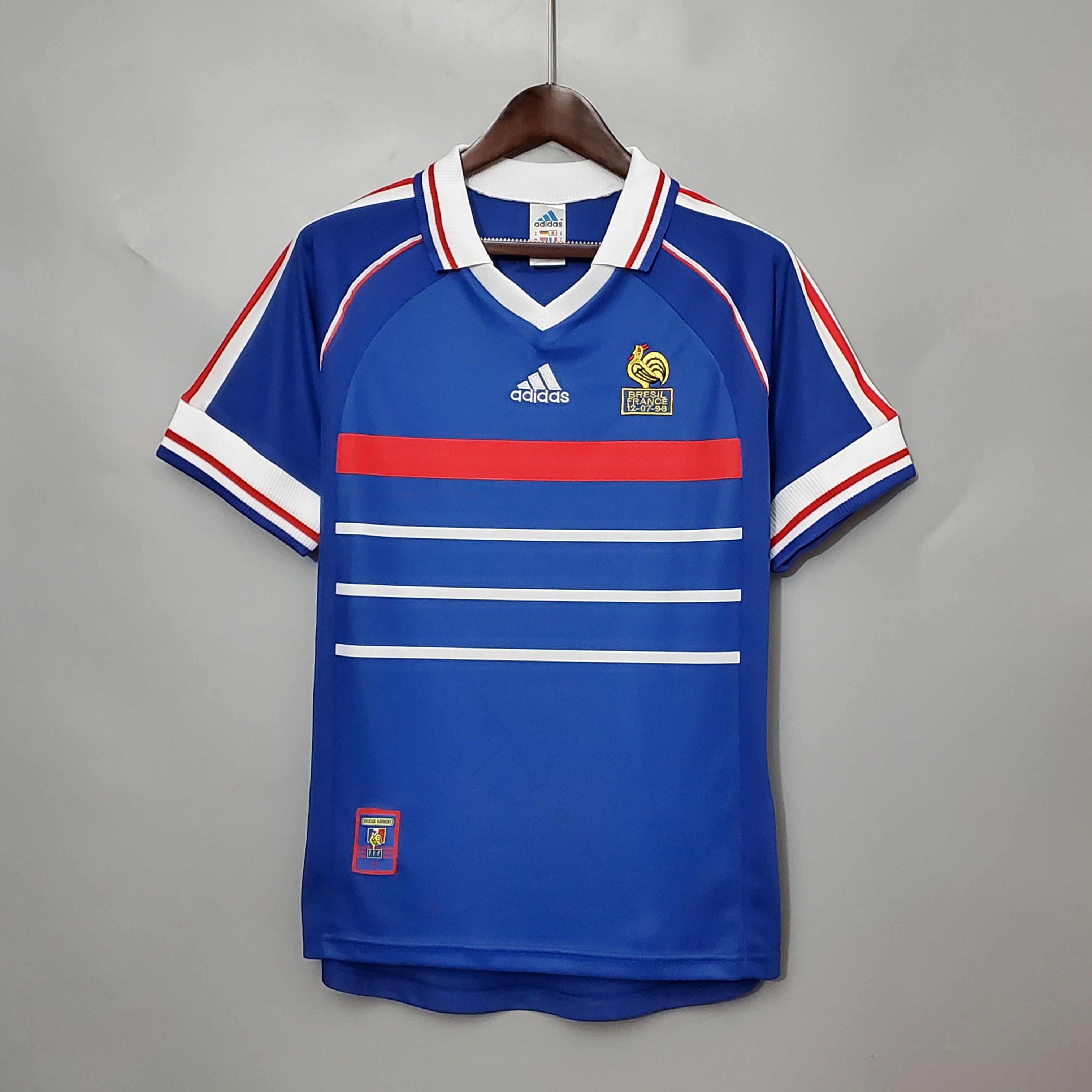 1998 France Zidane #10 World Cup Home Retro Jersey - view 4