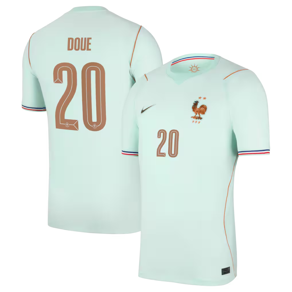 Maillot France Nike FFF Extérieur Stadium 26 avec flocage Doue 20