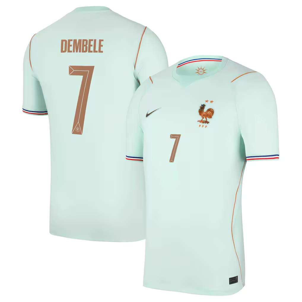 Maillot France Nike FFF Extérieur Stadium 26 avec flocage Dembele 7