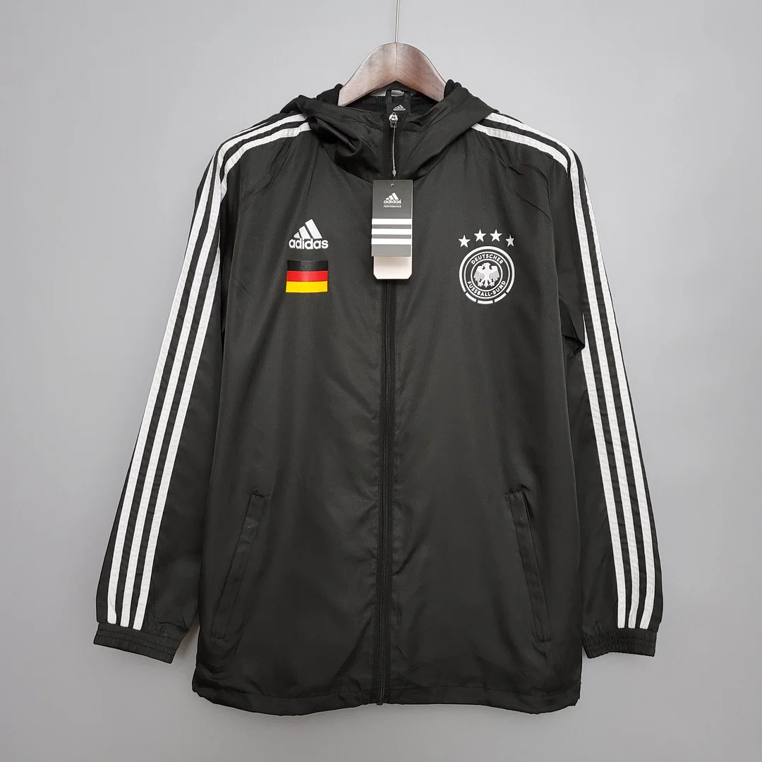 2021 Windbreaker Soccer Jersey Germany Black - view 7