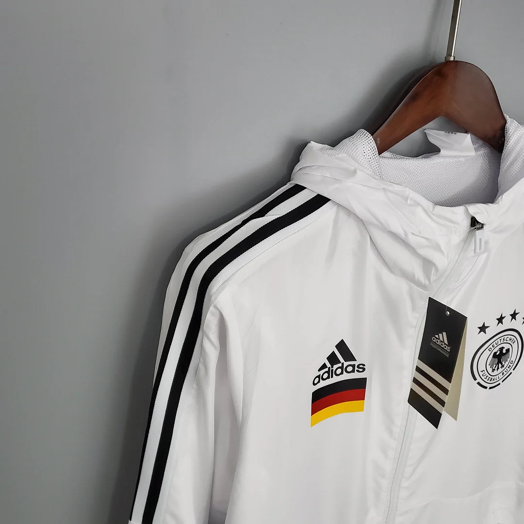 2021 Windbreaker Soccer Jersey Germany White - view 3