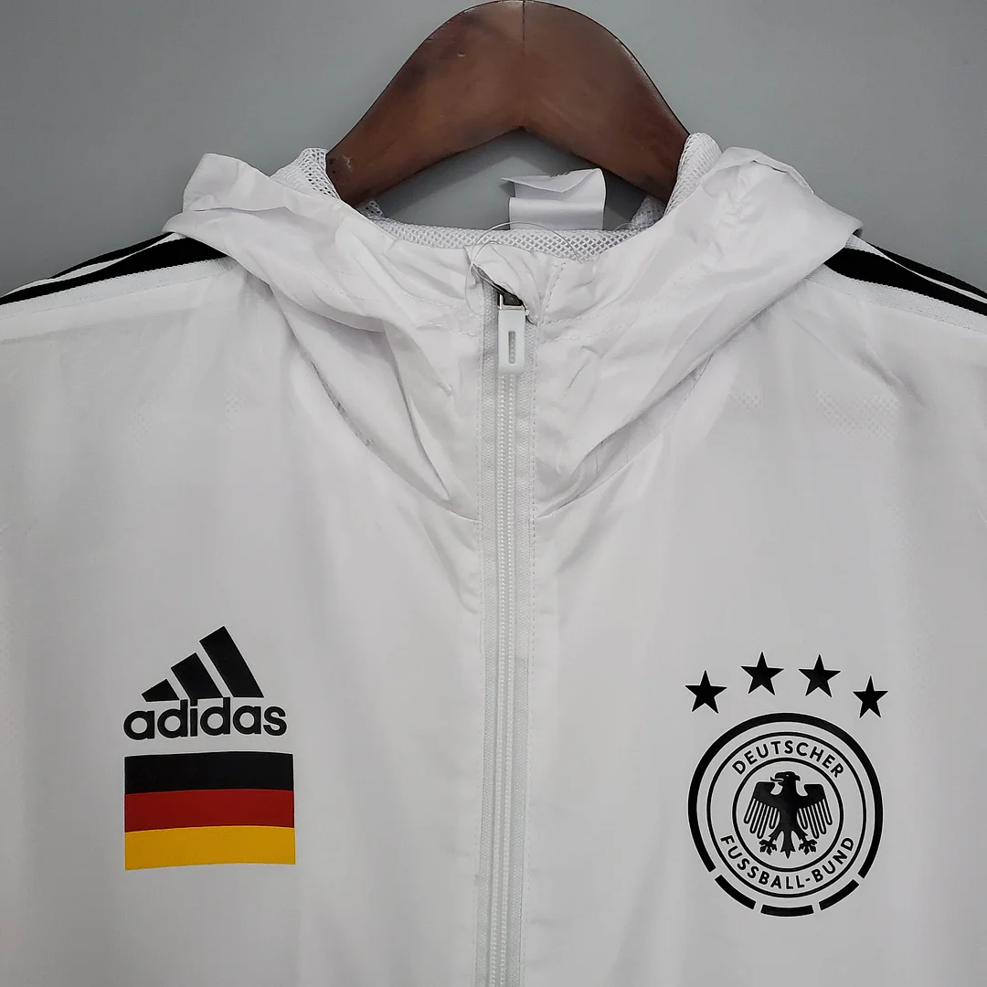 2021 Windbreaker Soccer Jersey Germany White - view 7