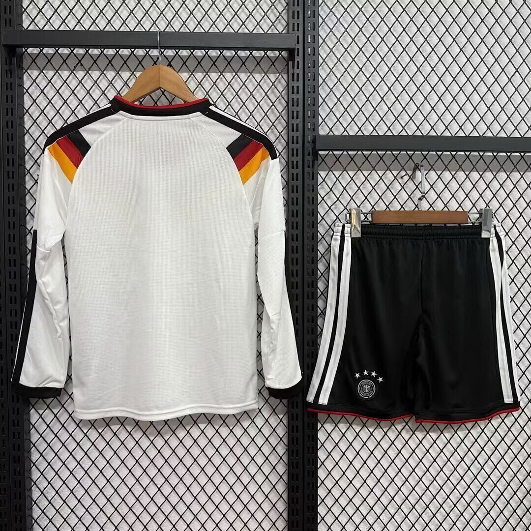 2026 Germany Home World Cup Soccer Kids Kit Long Jersey+Shorts - view 3