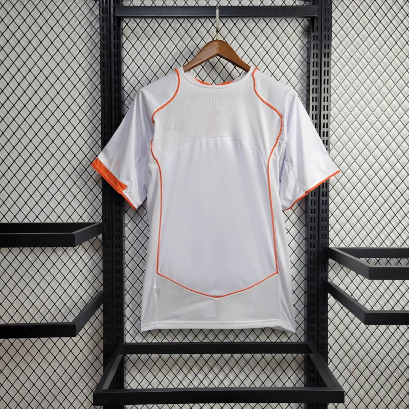 2004 Netherlands  Away Retro Jersey White - view 3