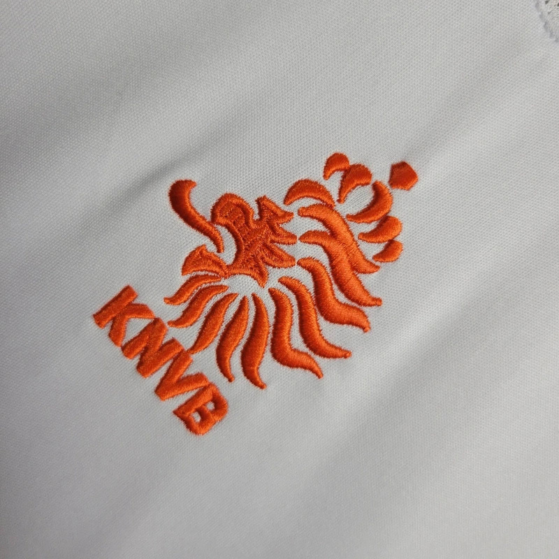 2004 Netherlands  Away Retro Jersey White - view 4
