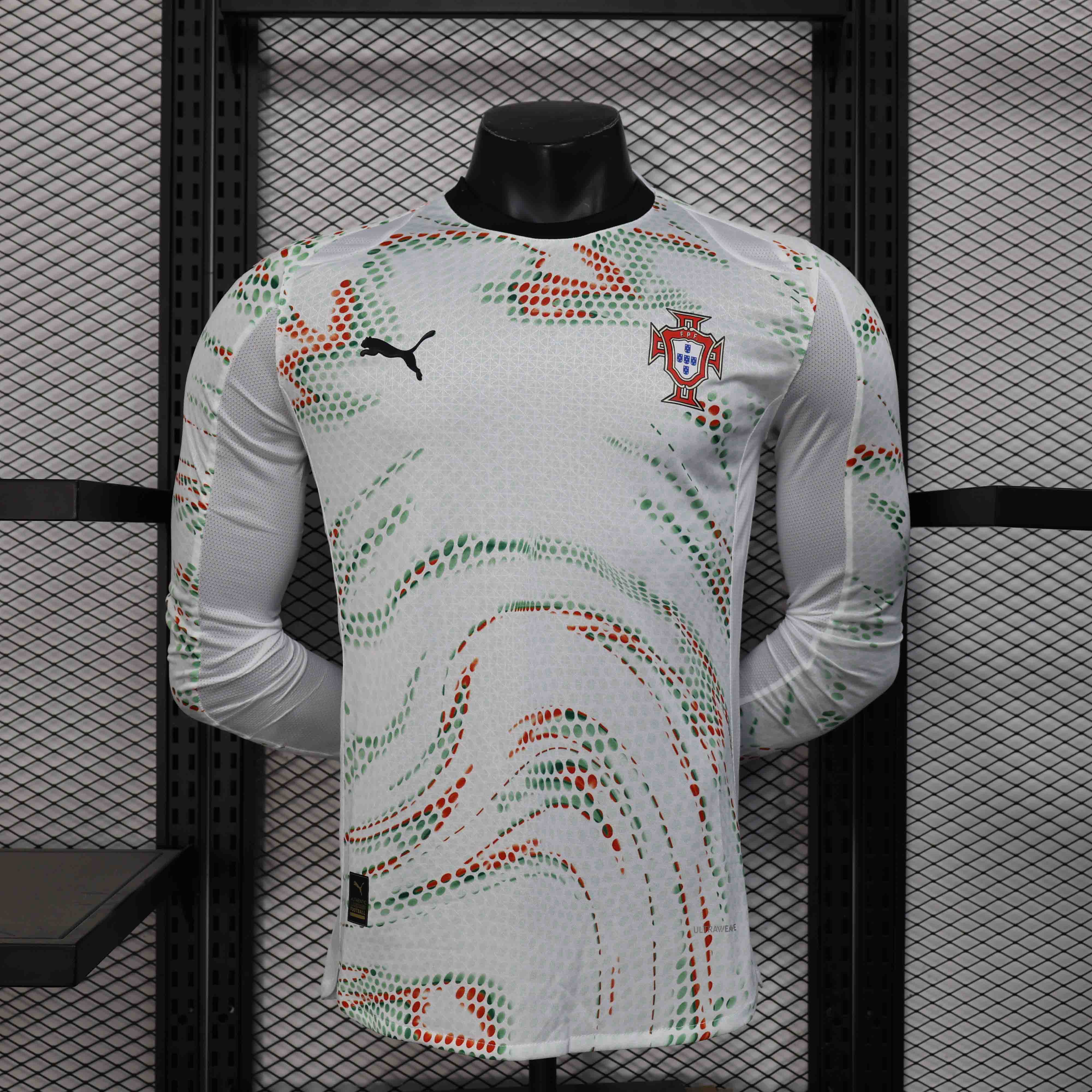 2025 Portugal  Away Soccer Jersey Long Sleeve Player Version