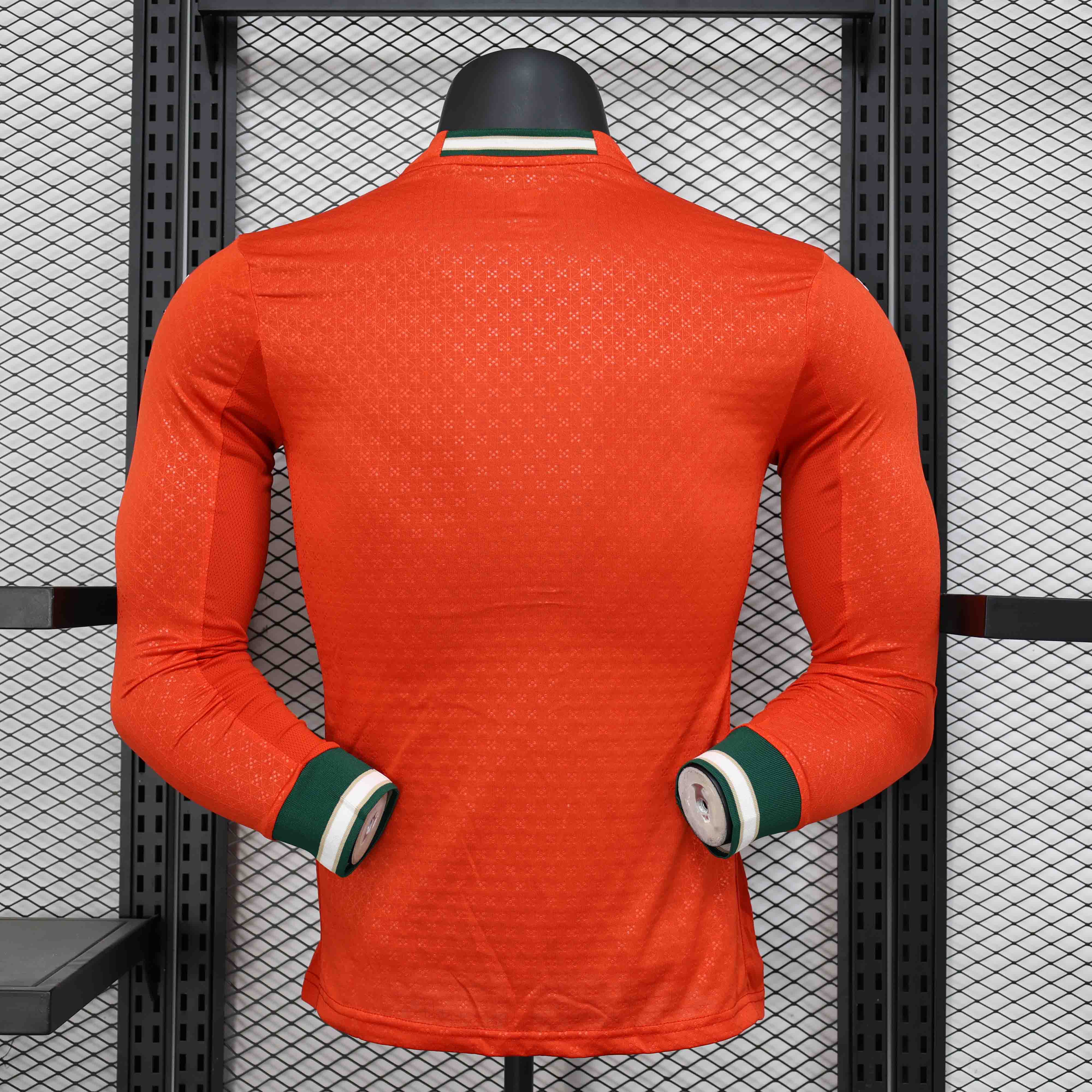 2025 Portugal  Home Soccer Jersey Player Version Long Sleeve - view 3