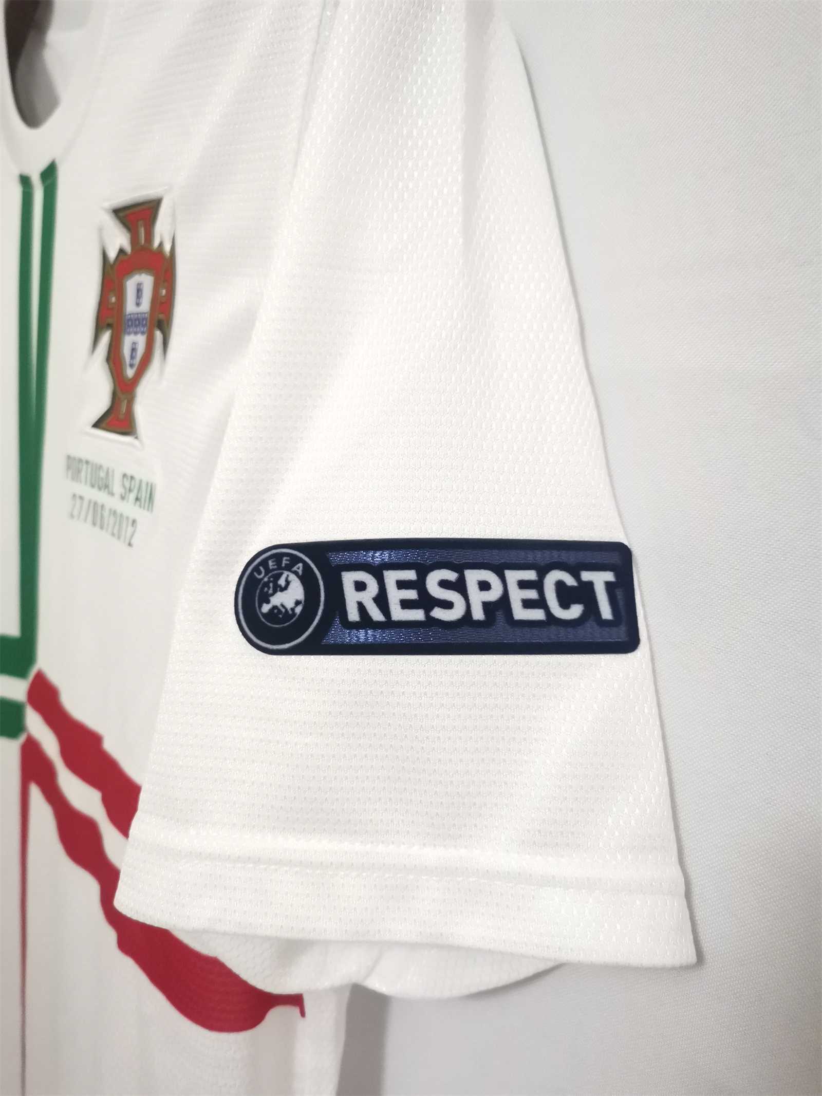 2012 Portugal Ronaldo #7  Euro Cup Away Retro Jersey - view 15