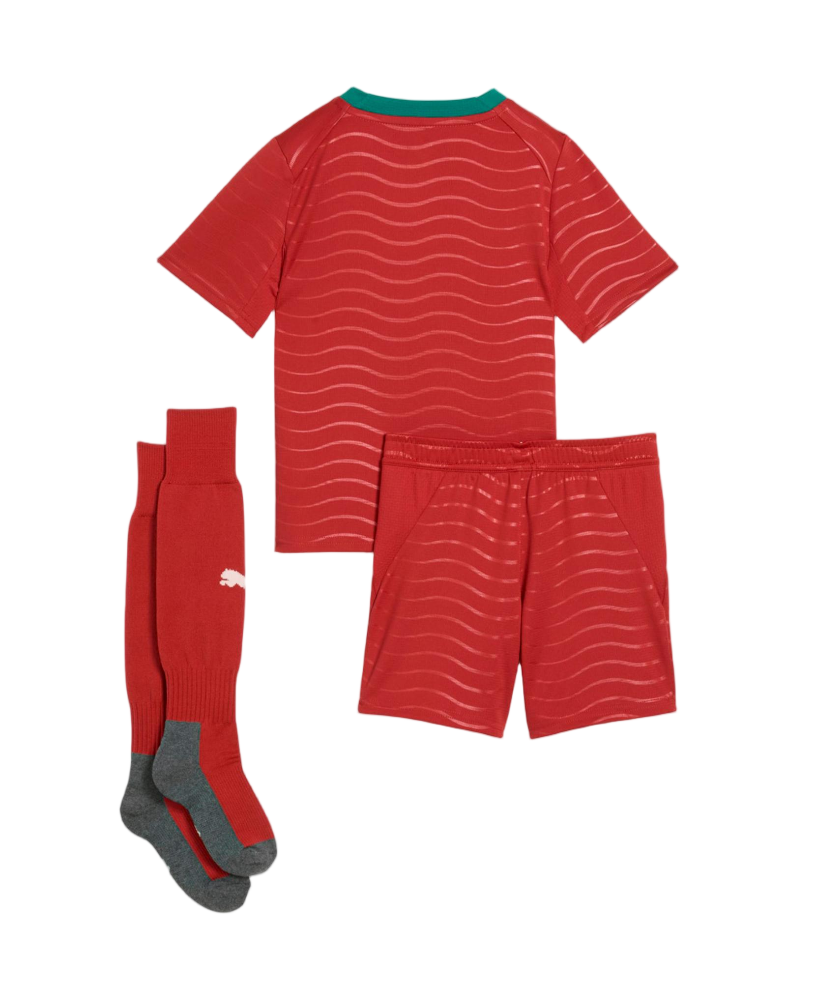 2026 Portugal Home World Cup Full Soccer Kids Kit Jersey+Shorts+Socks - view 3