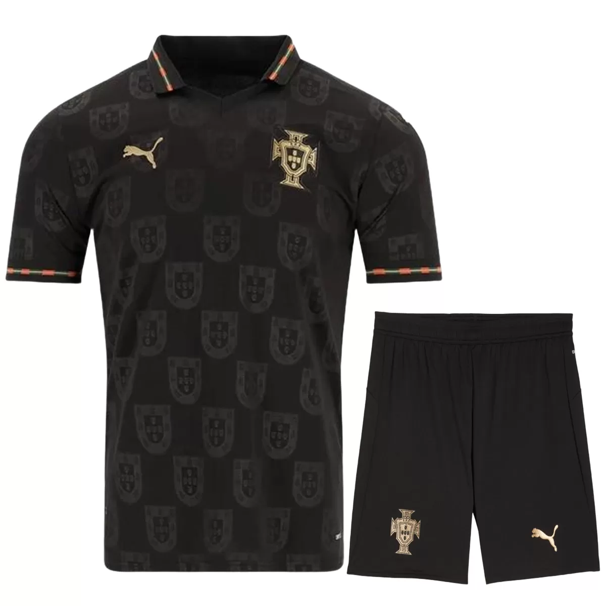 2026 Portugal 'Black Panther' Special Edition Soccer Kit Jersey+Shorts