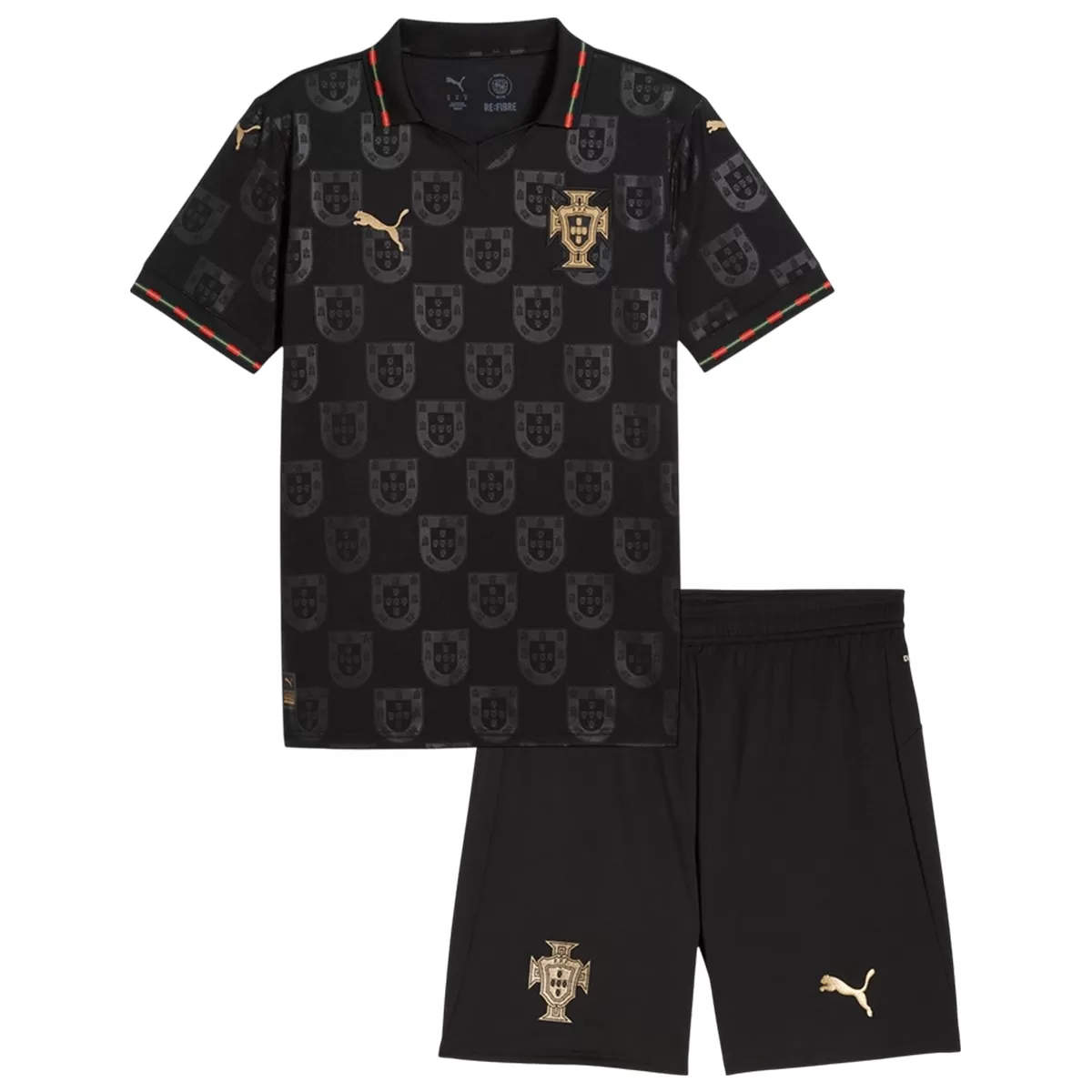 2026 Portugal 'Black Panther' Special Edition Kids Kit Jersey+Shorts