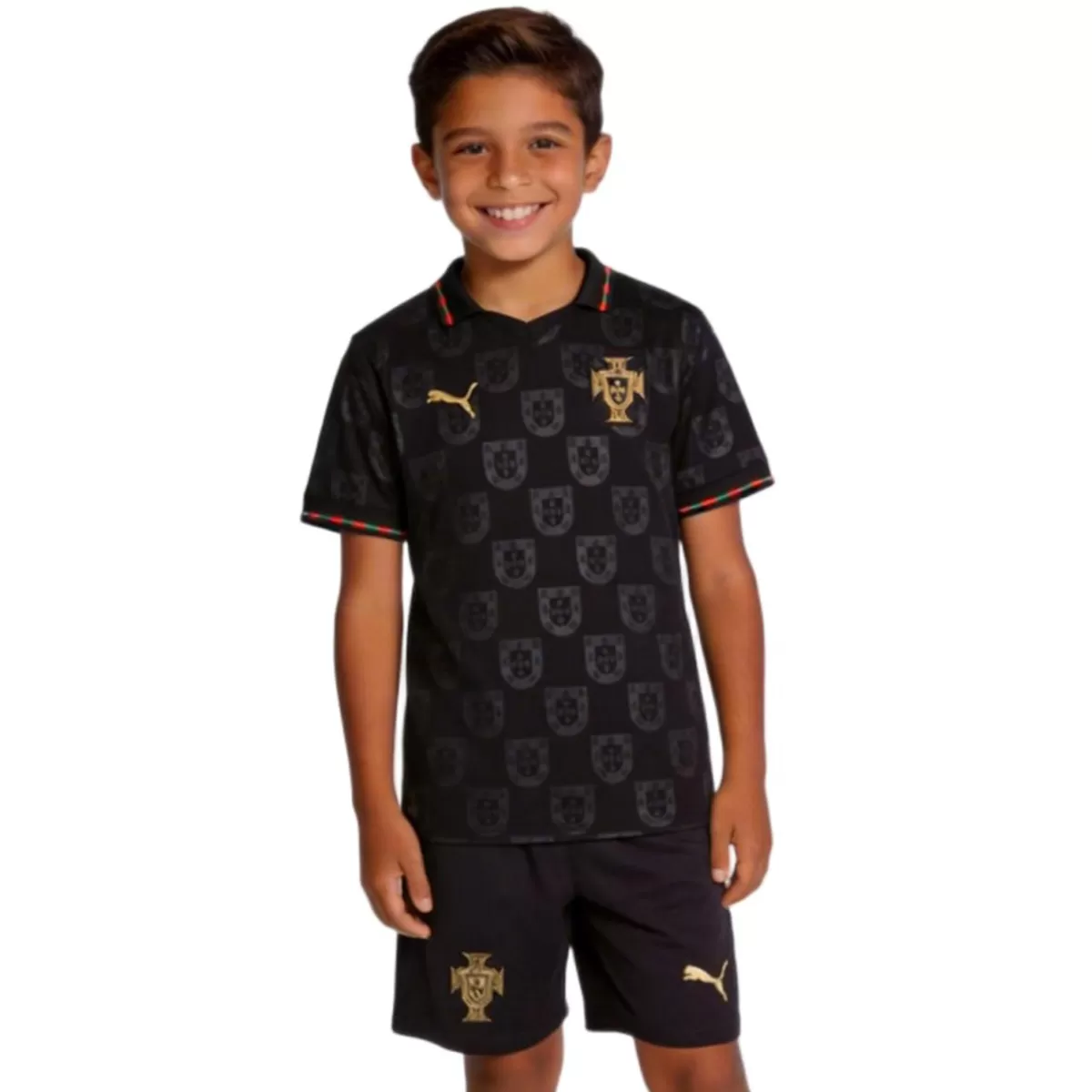2026 Portugal 'Black Panther' Special Edition Kids Kit Jersey+Shorts - view 4