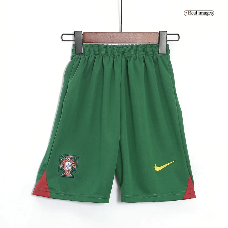 2022 Portugal World Cup Home Soccer Kids Kit Jersey+Shorts - view 5
