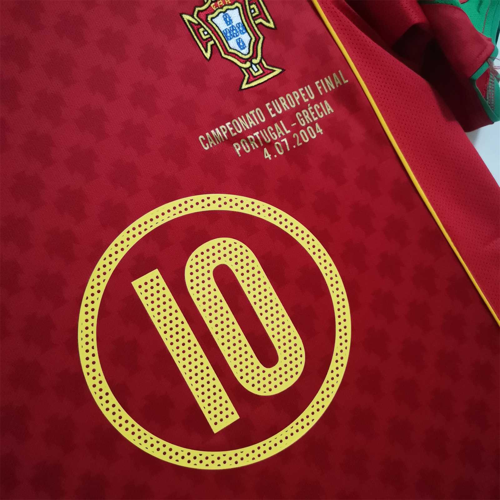 2004 Portugal C.Ronaldo #17 Euro Cup Home Retro Jersey - view 16