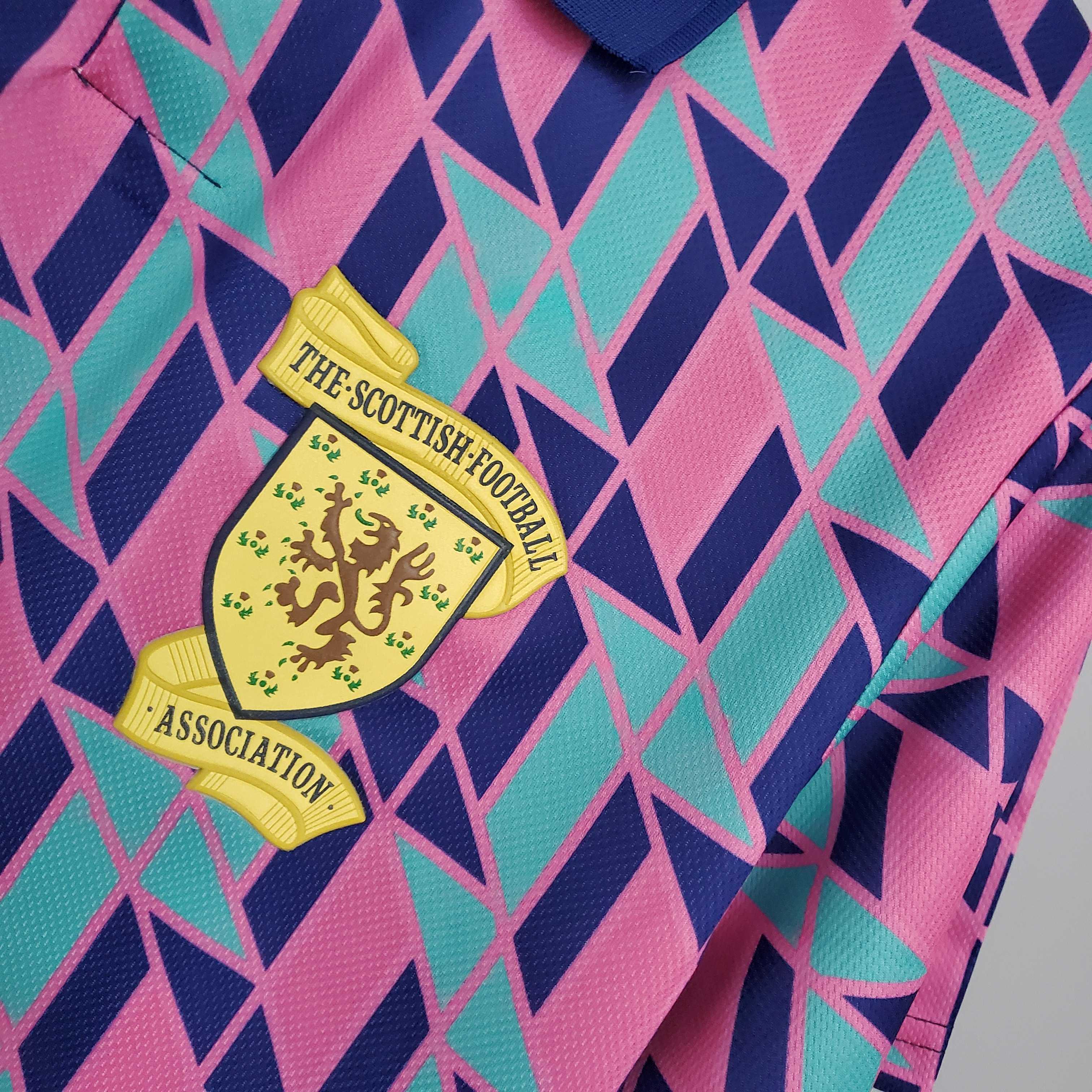 89-90 Scotland Away Soccer Retro Jersey - view 5