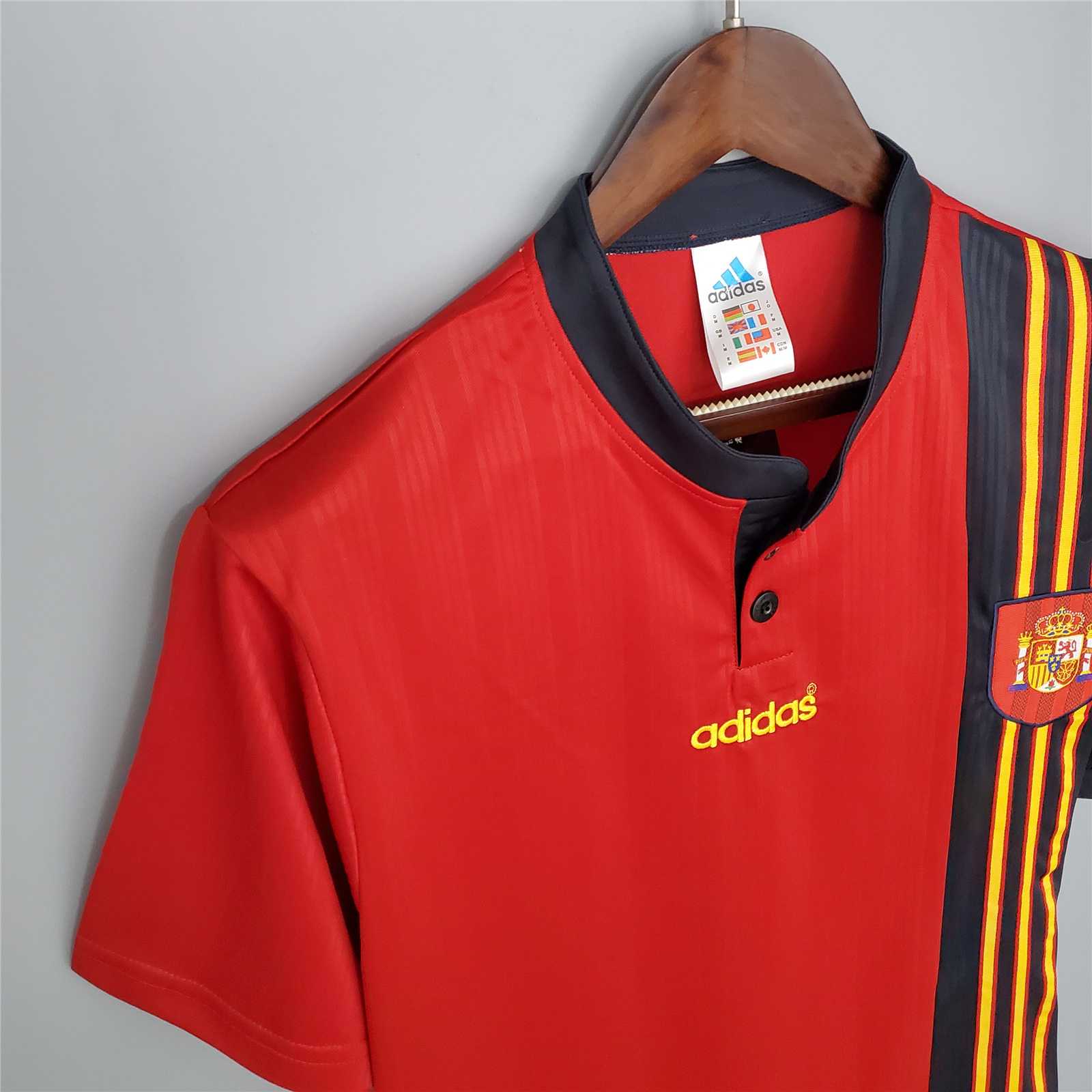 1996 Spain Home Euro Cup Retro Jersey - view 7