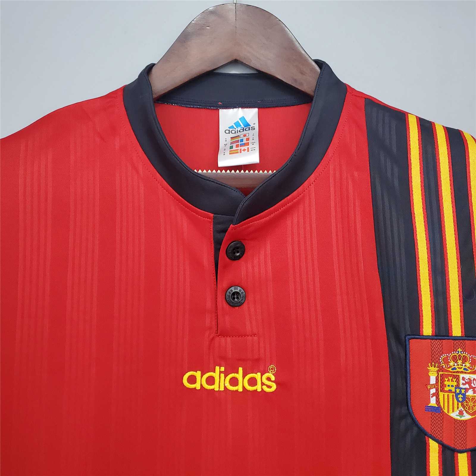 1996 Spain Home Euro Cup Retro Jersey - view 8