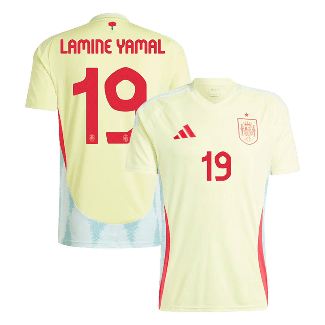 2024 Spain LAMINE YAMAL #19 Euro Cup Away Football Jersey