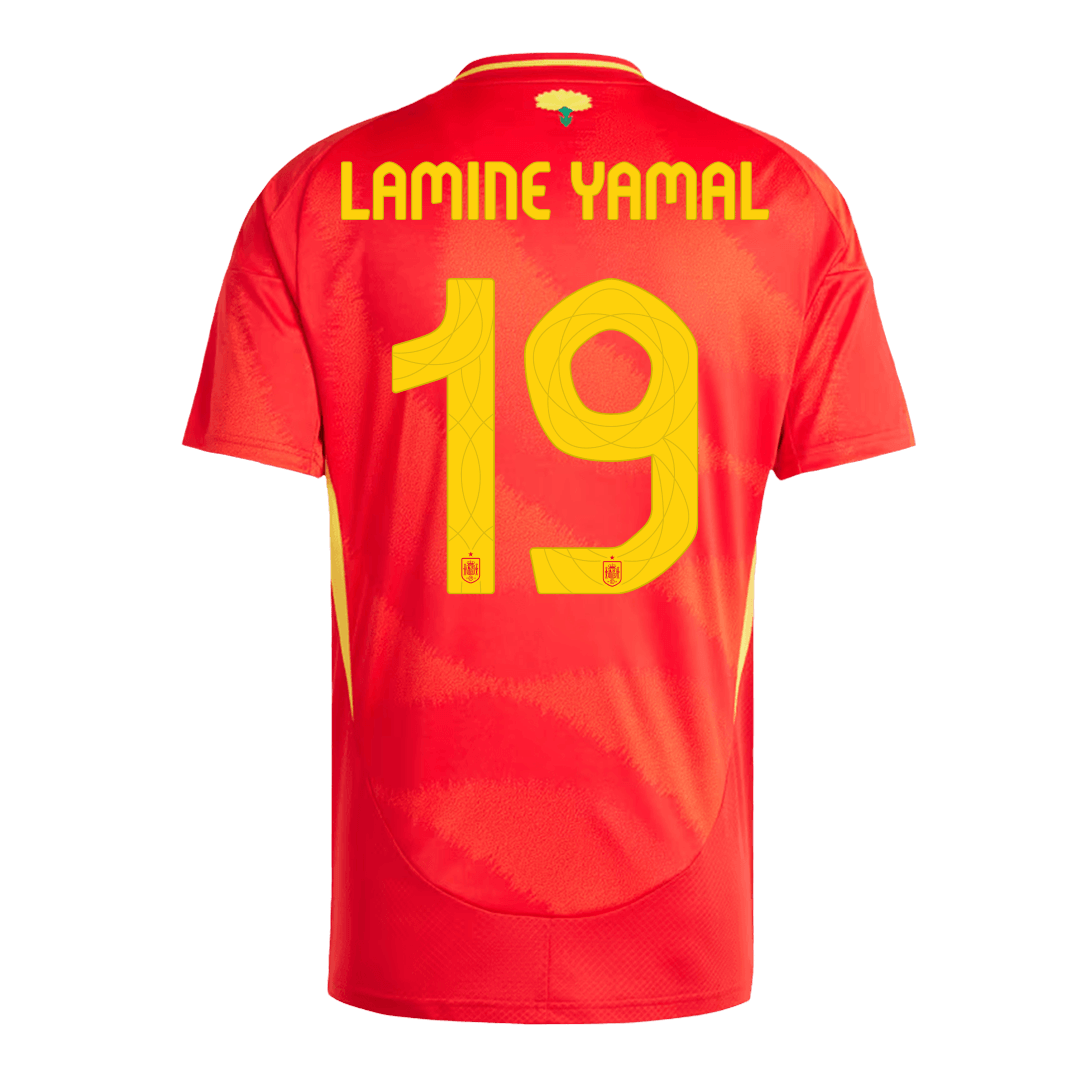 2024 Spain LAMINE YAMAL #19 Euro Cup Home Football Jersey - view 4