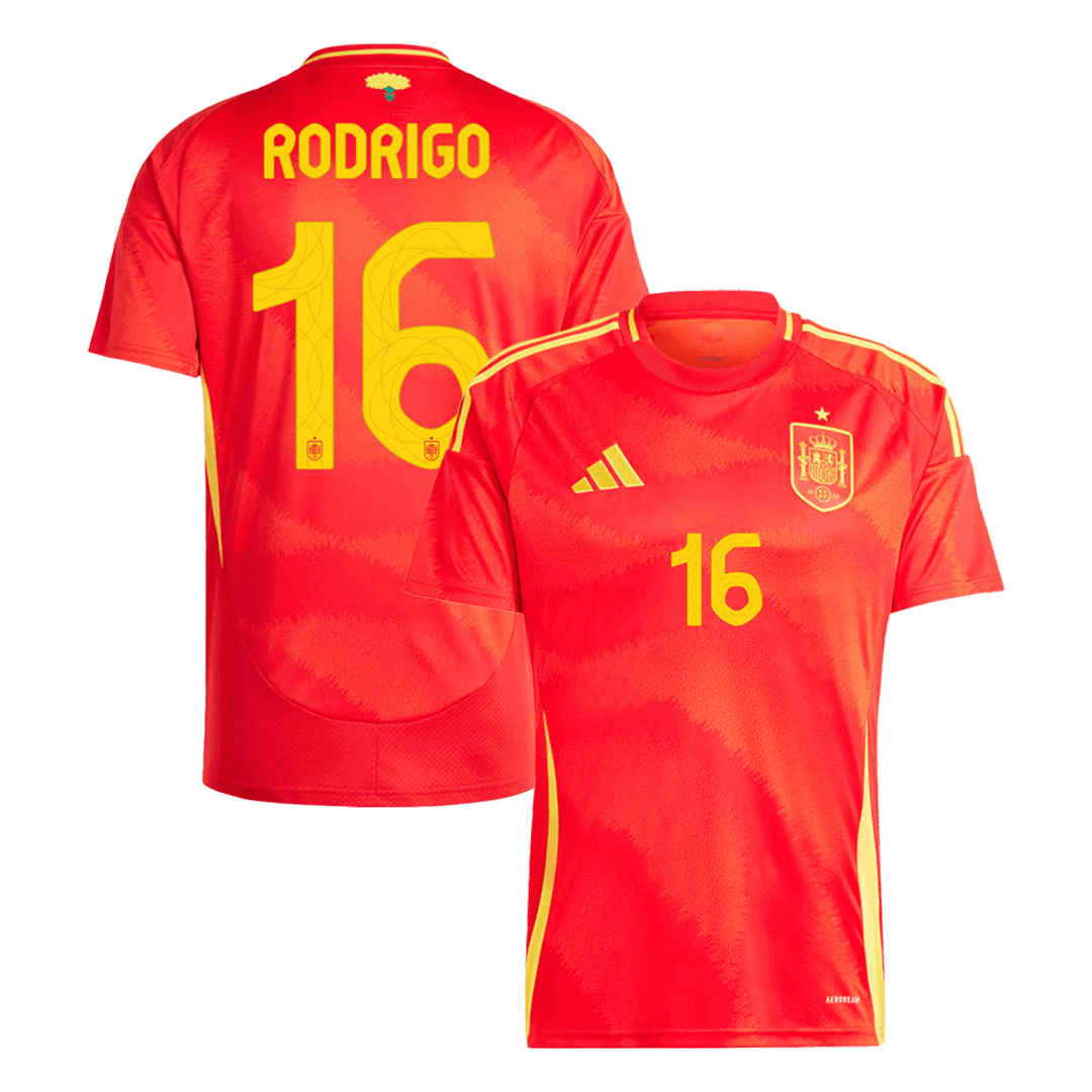 2024 Spain RODRIGO #16 Euro Cup Home Football Jersey