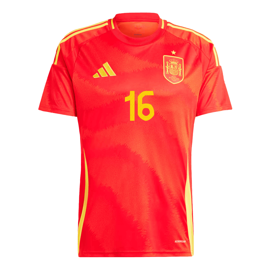 2024 Spain RODRIGO #16 Euro Cup Home Football Jersey - view 3