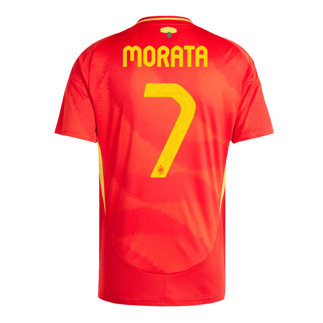 2024 Spain MORATA #7 Euro Cup Home Football Jersey - view 3