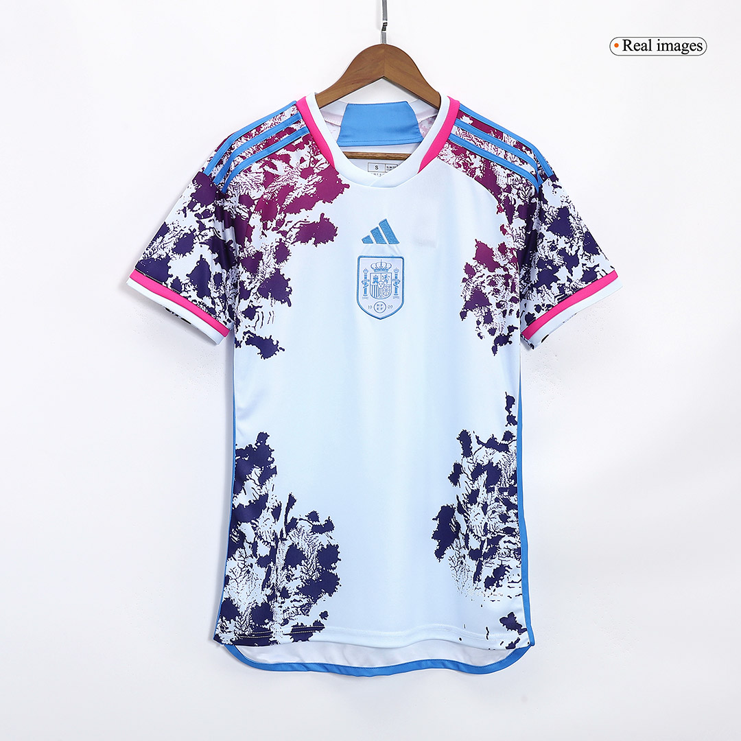 2023 Spain World Cup Away Fan Edition Soccer Jersey