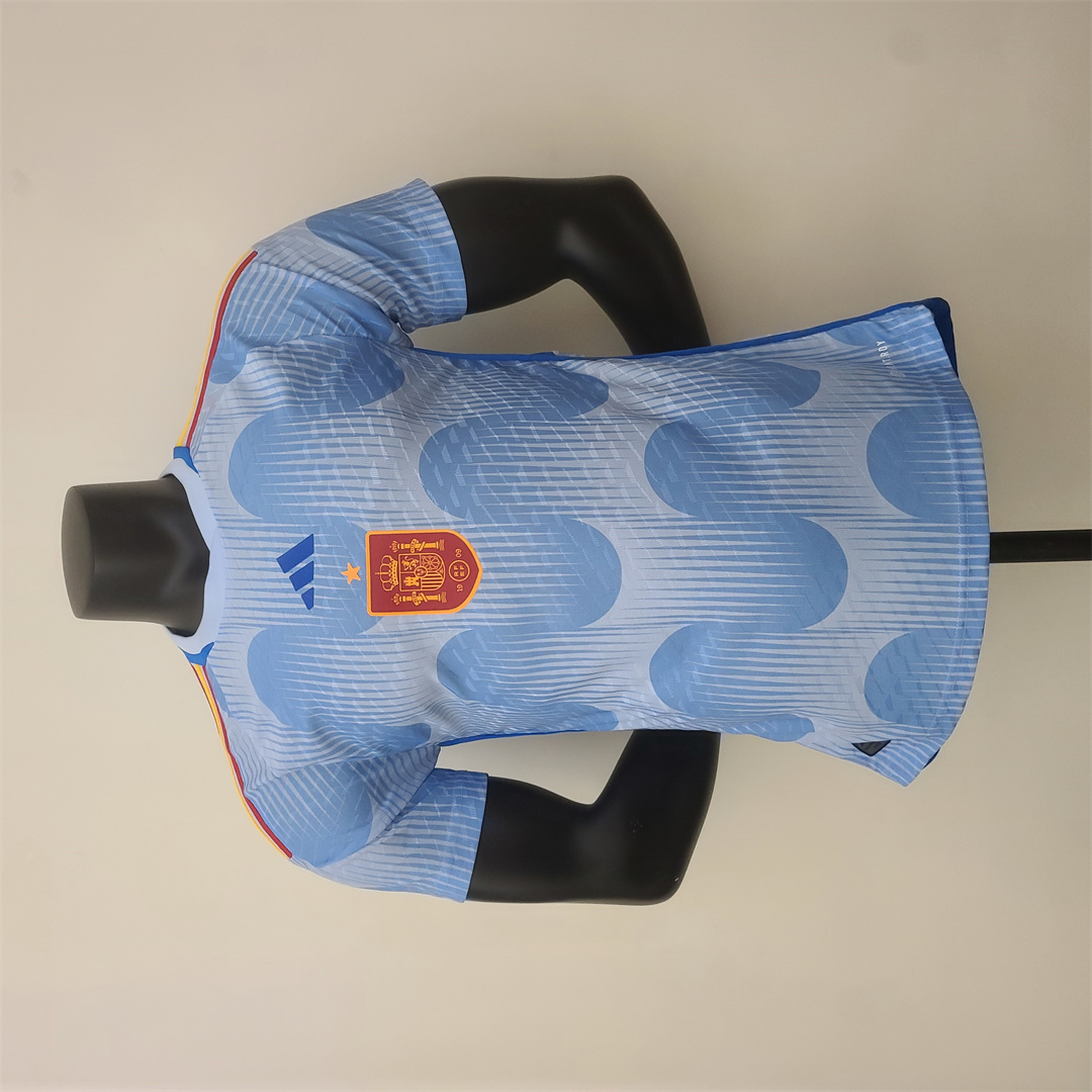 2022 Spain World Cup Away Player Edition Soccer Jersey