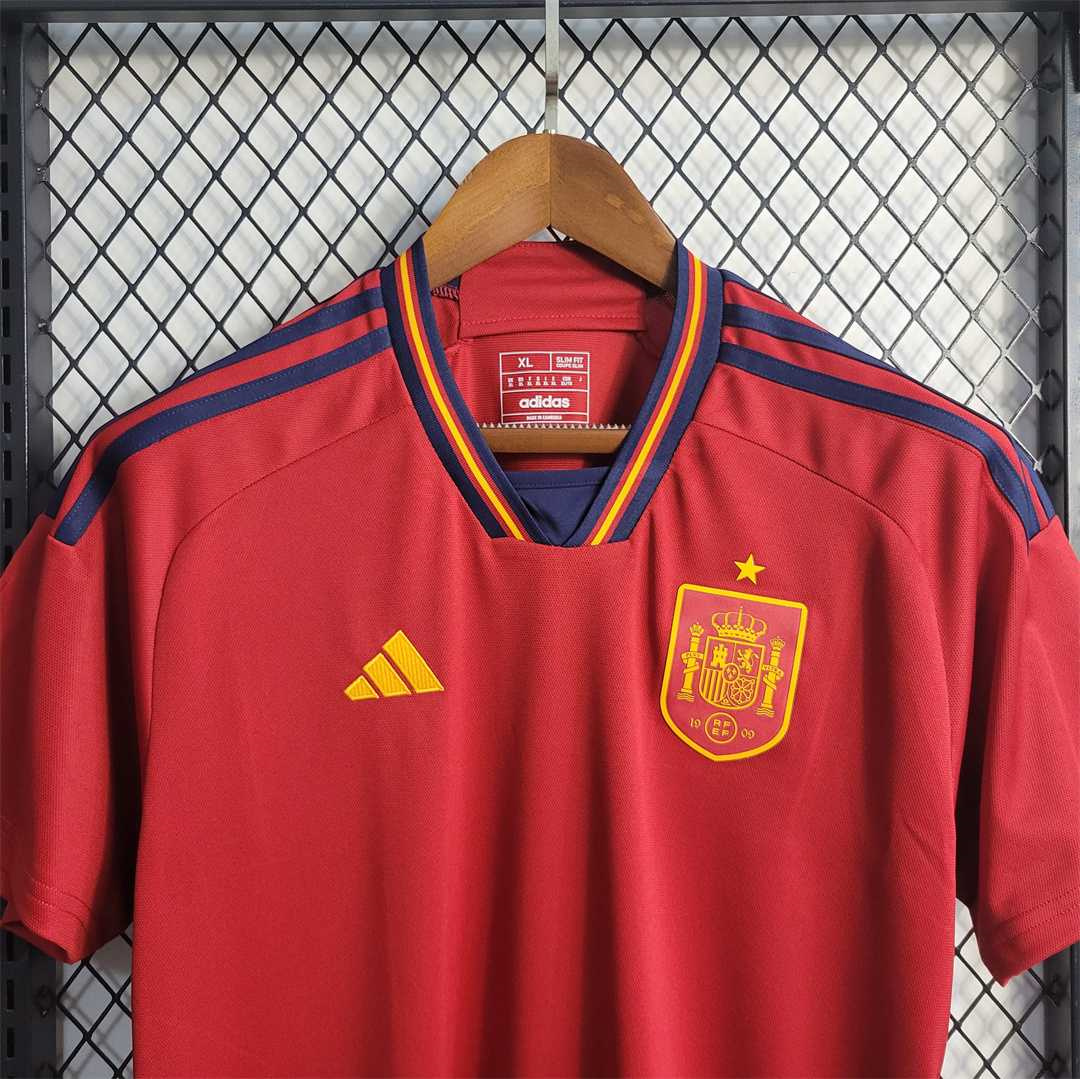 2022 Spain   World Cup Home Fan Edition Soccer Jersey - view 6