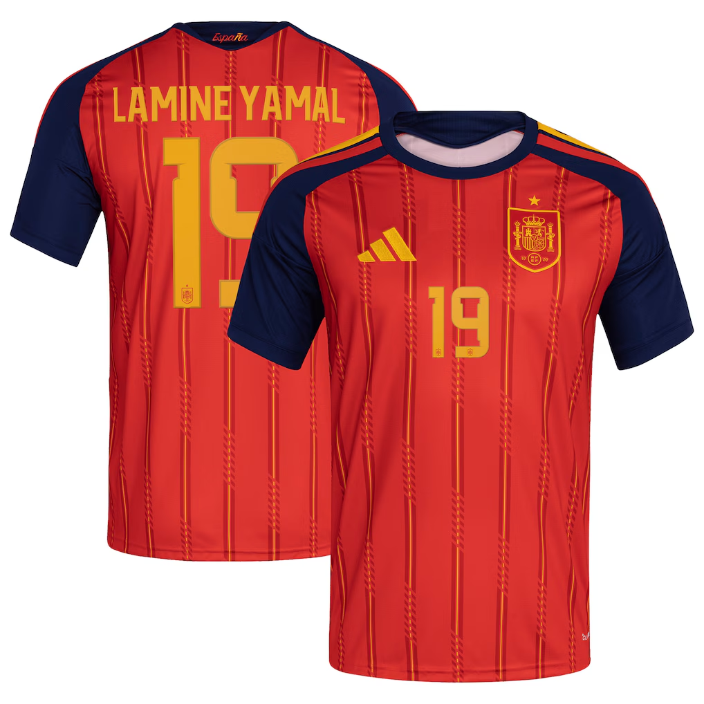 Lamine Yamal#19 Spain National Team adidas 2026 Home Replica Jersey - Red