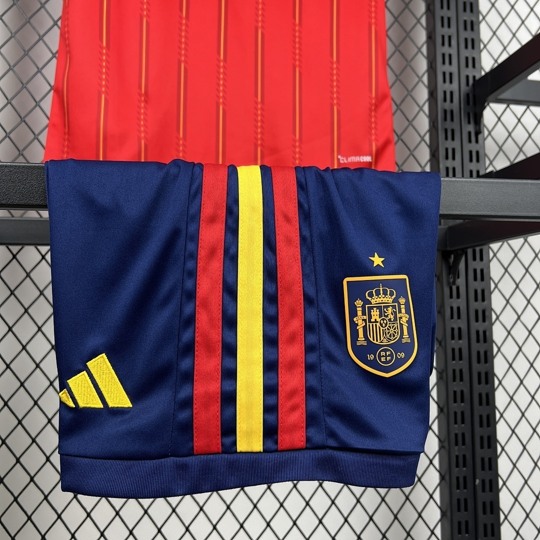2026 Spain Home World Cup Soccer Kids Kit Jersey+Shorts - view 7